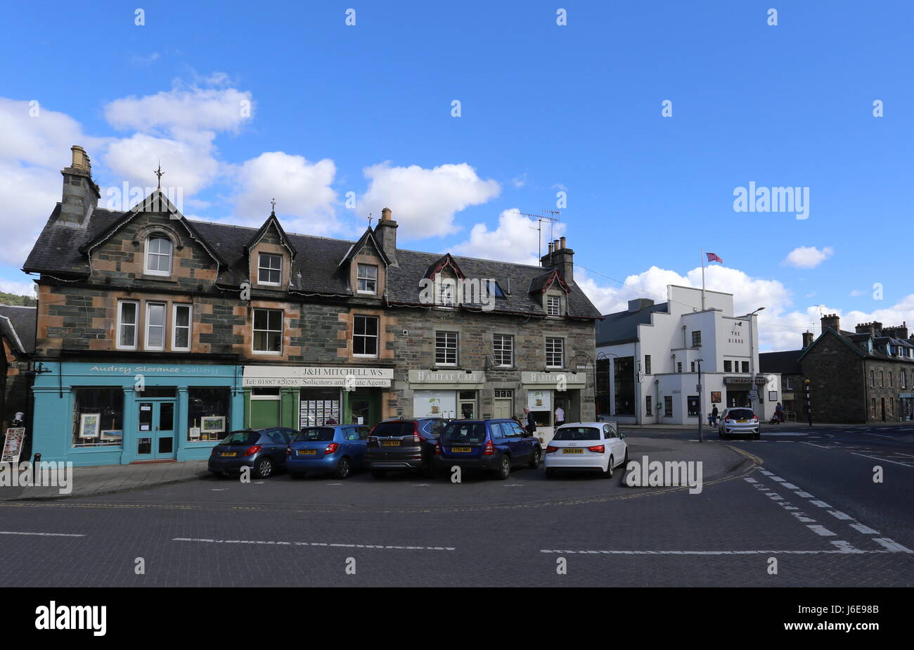 Aberfeldy street scene Scotland  May 2017 Stock Photo