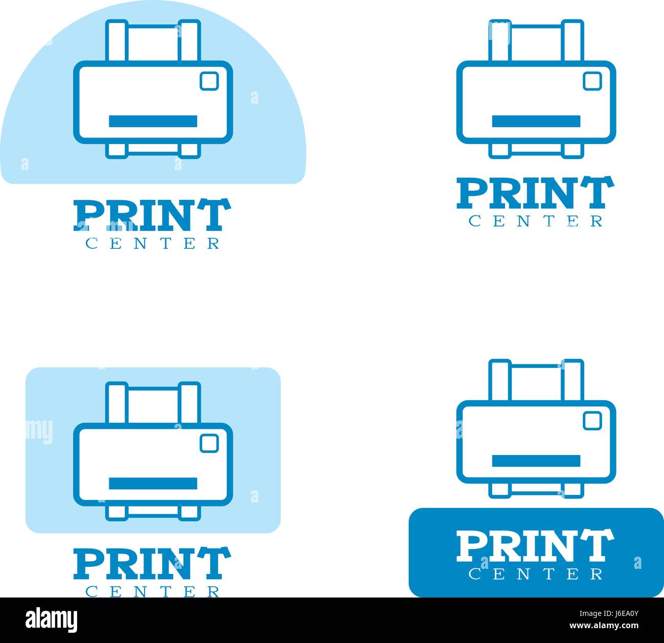 Icon designs and illustrations with a printing theme Stock Vector Image ...