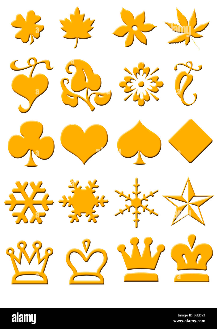 golden plastic symbols Stock Photo - Alamy