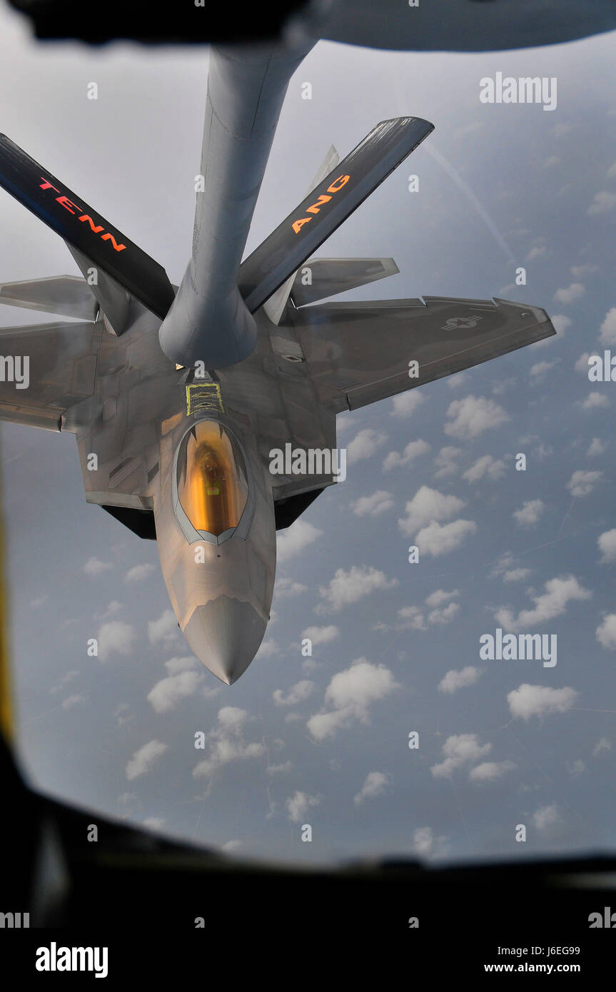 An F22 Raptor from the 95th Fighter Squadron, Tyndall AFB, Florida