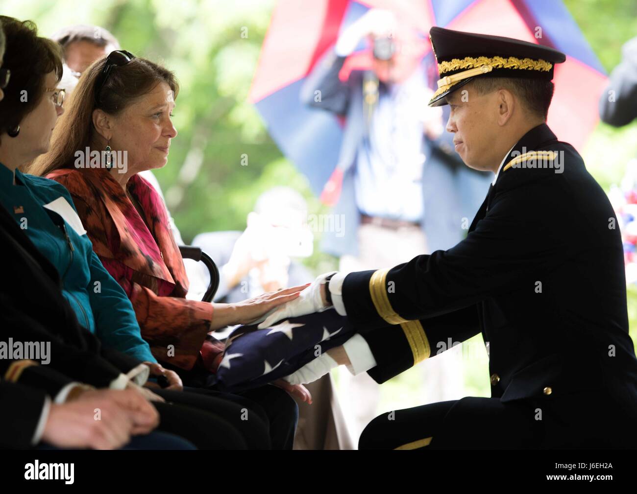 During a reinterment ceremony at Resthaven Cemetery in Baxter, Kentucky ...