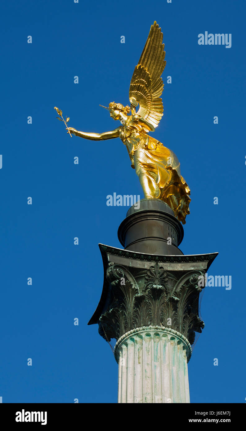 munich friedensengel from south Stock Photo - Alamy