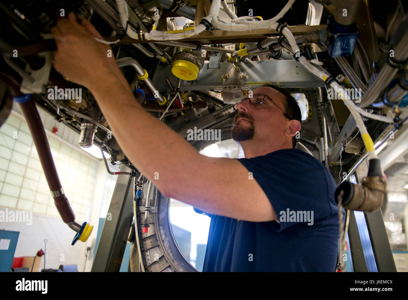 John Palmer, a jet engine mechanic at the Air Force Reserve Command