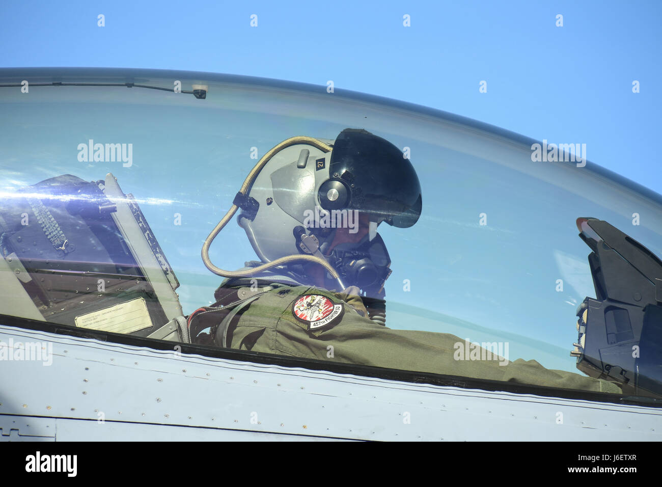 An F-16 Fighting Falcon pilot assigned to the 301st Fighter Wing, Naval ...