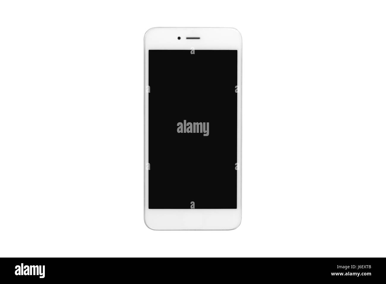 White smartphone with blank screen on isolated white background Stock ...