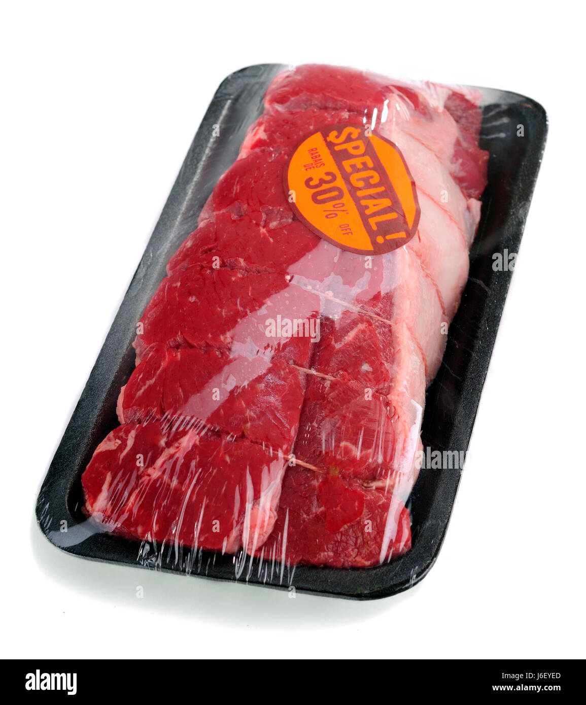 package supermarket steak wrapped tray meat fresh packet parcel beef