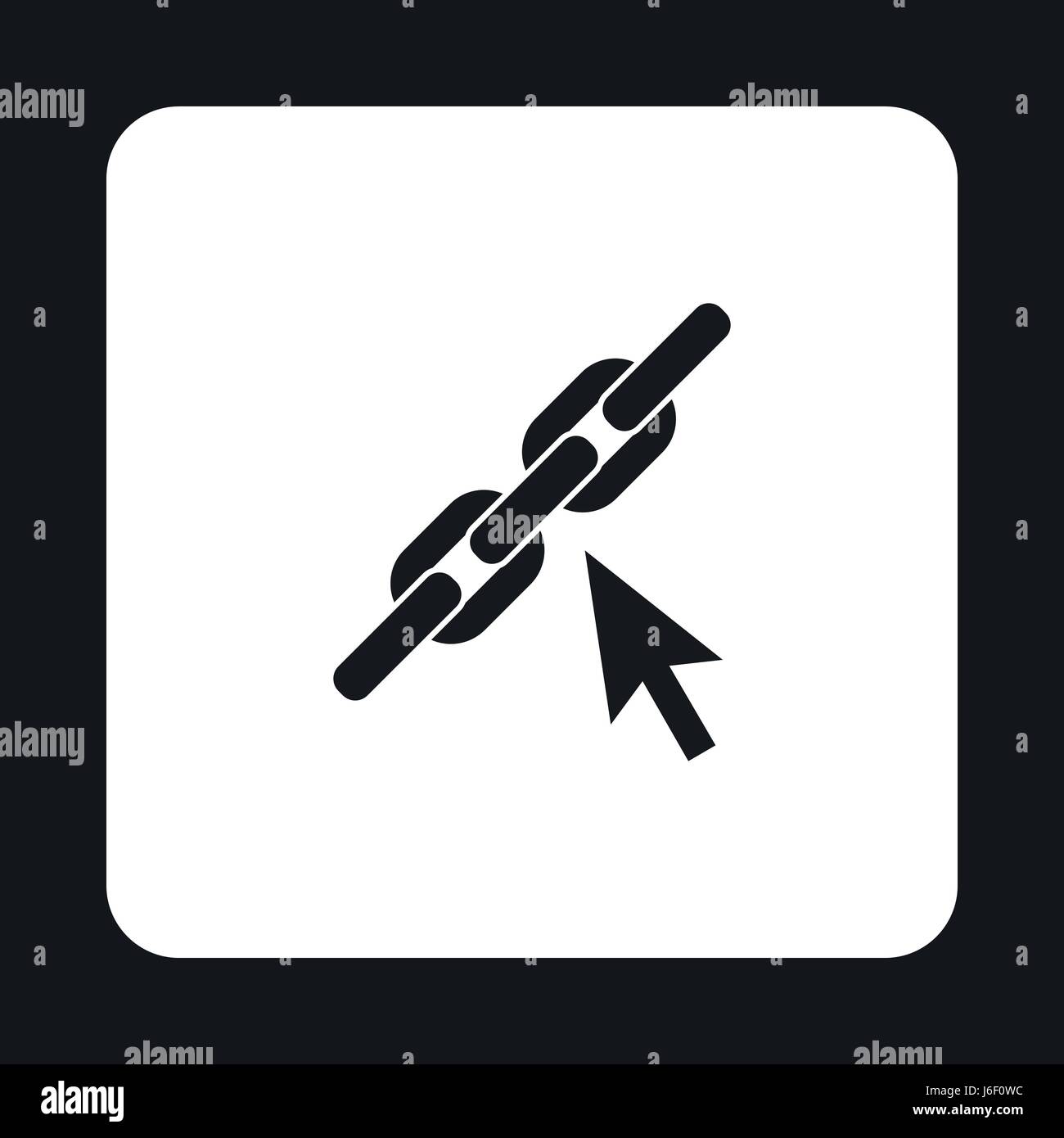 Chain link icon in simple style Stock Vector Image & Art - Alamy