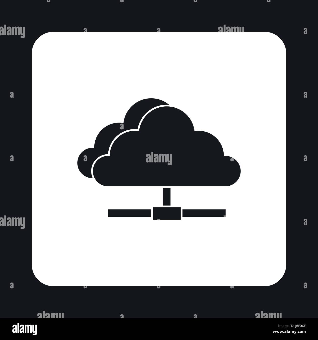 Cloud network connection icon, simple style Stock Vector Image & Art ...