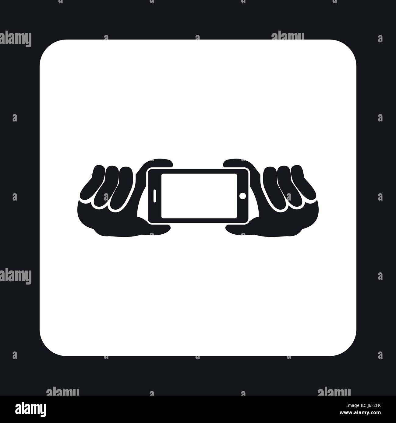 Hands holding a phone as for a selfie icon Stock Vector Image & Art - Alamy