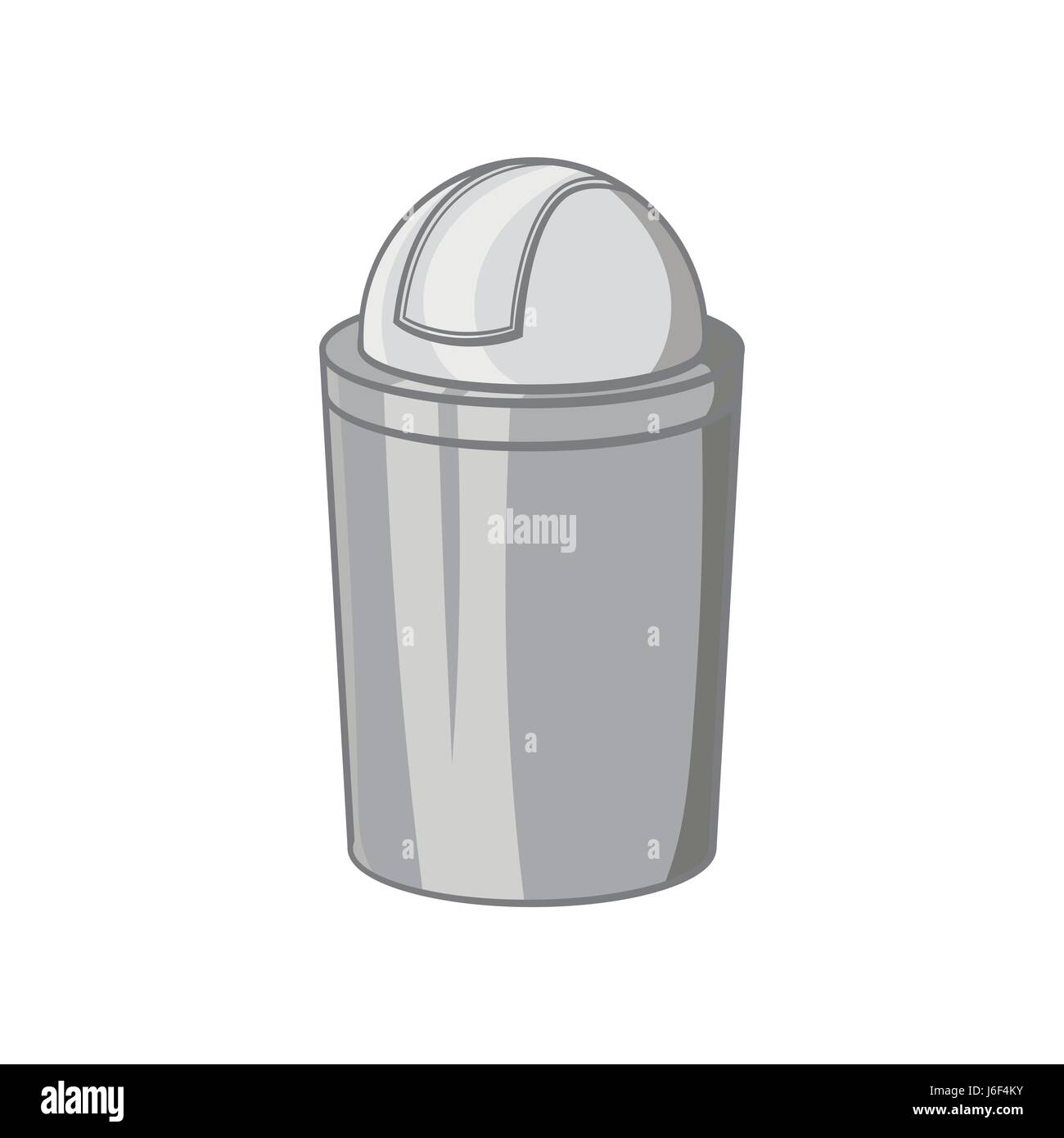 Gray trash can icon, black monochrome style Stock Vector Image & Art ...