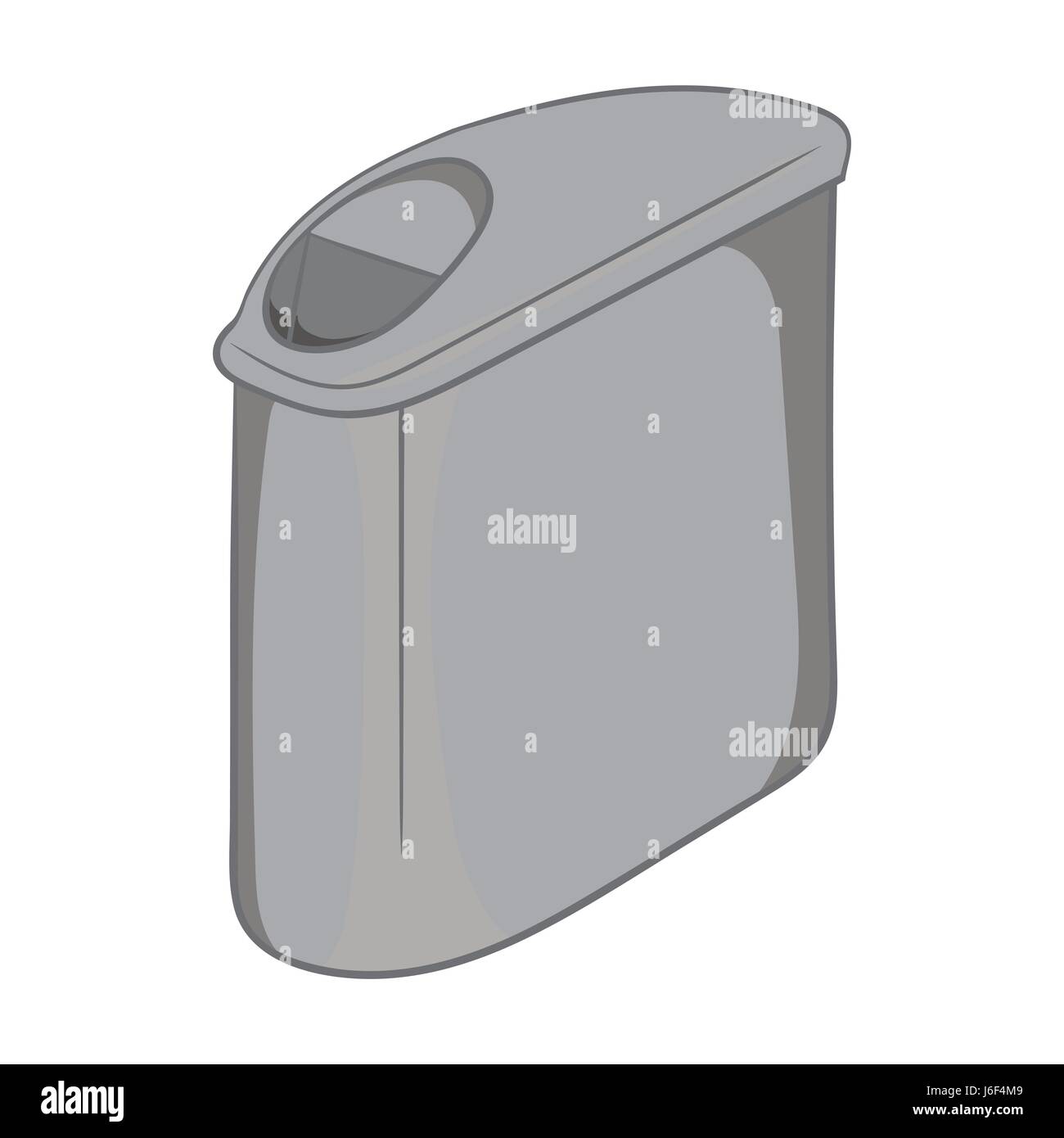 Trash can with lid icon, black monochrome style Stock Vector Image ...