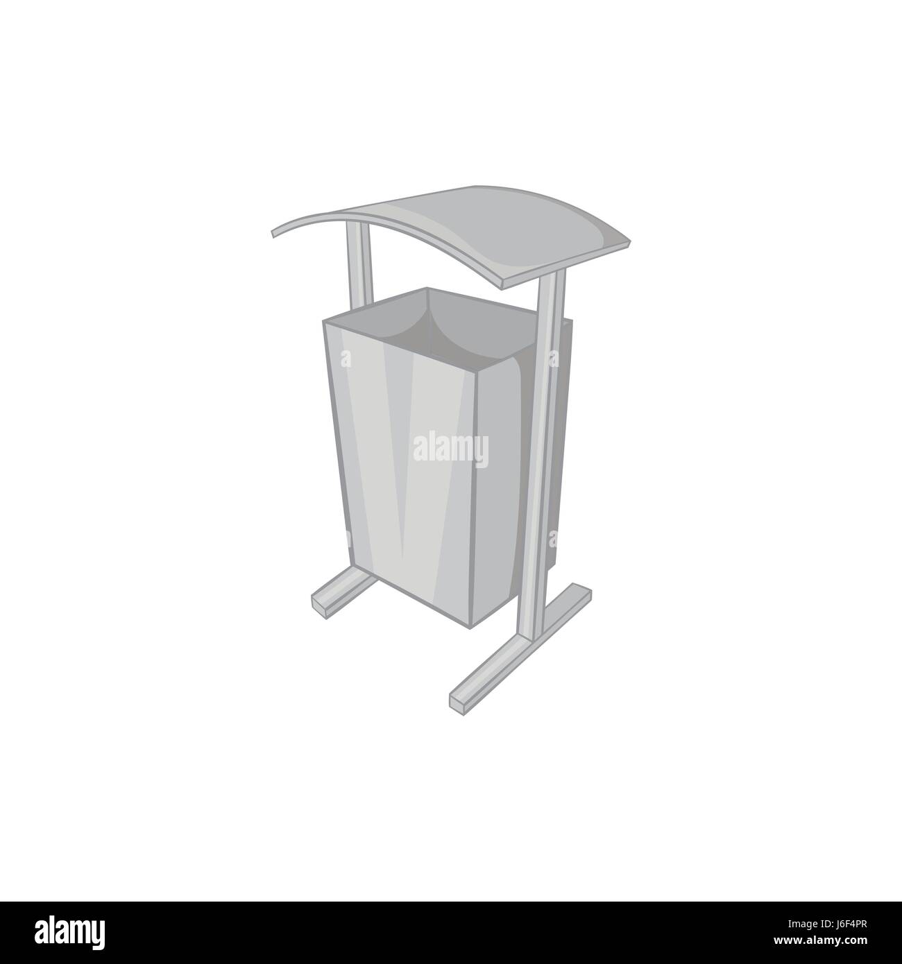 Dustbin for public spaces icon, monochrome style Stock Vector