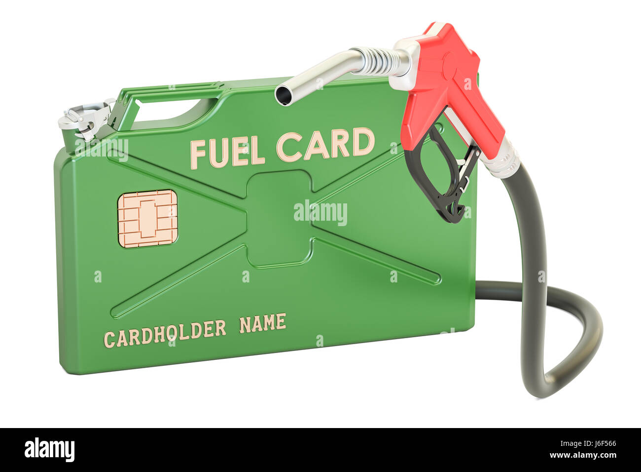 Fuel card concept, 3D rendering isolated on white background Stock Photo