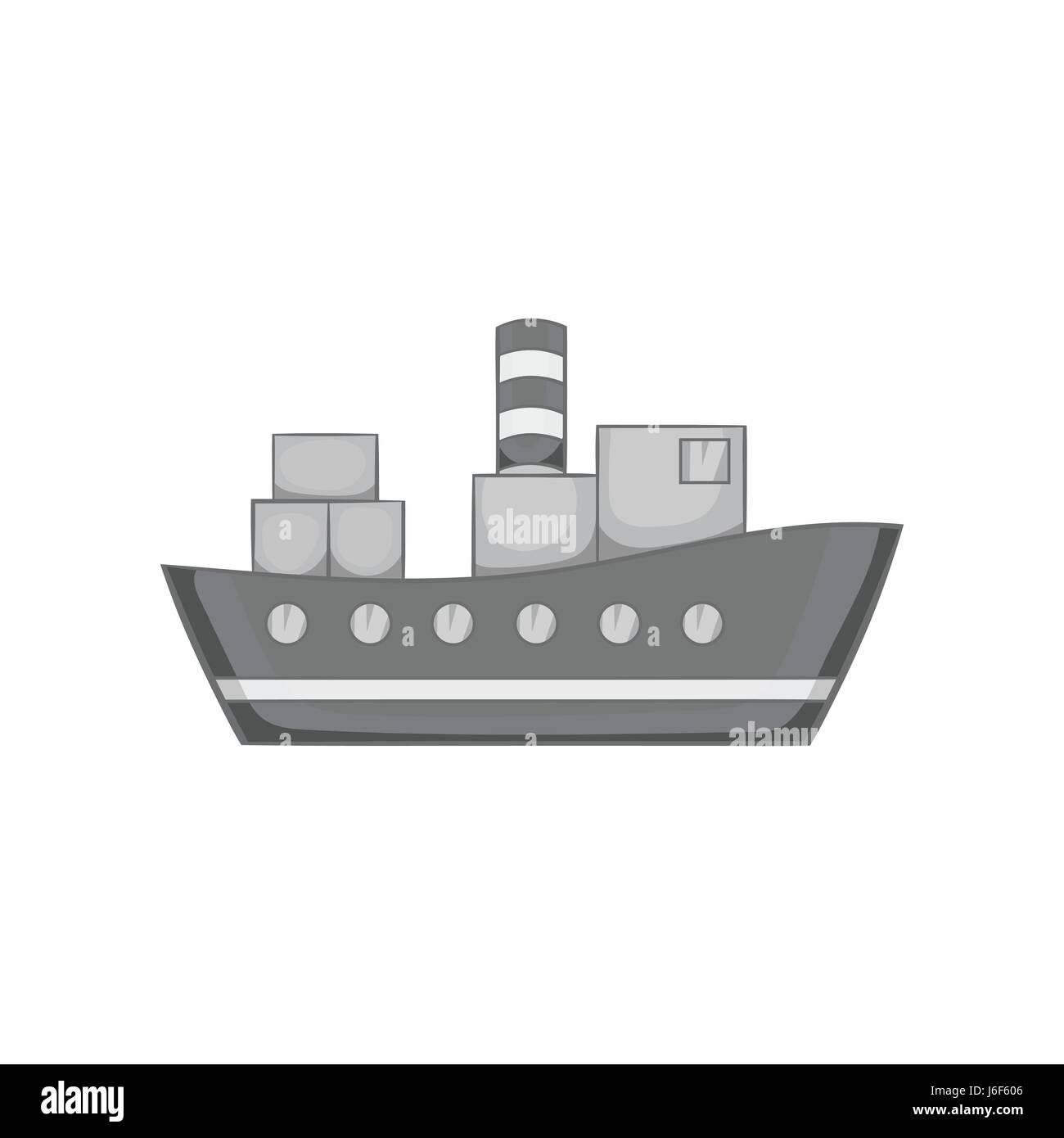 Cargo ship icon, black monochrome style Stock Vector Image & Art - Alamy