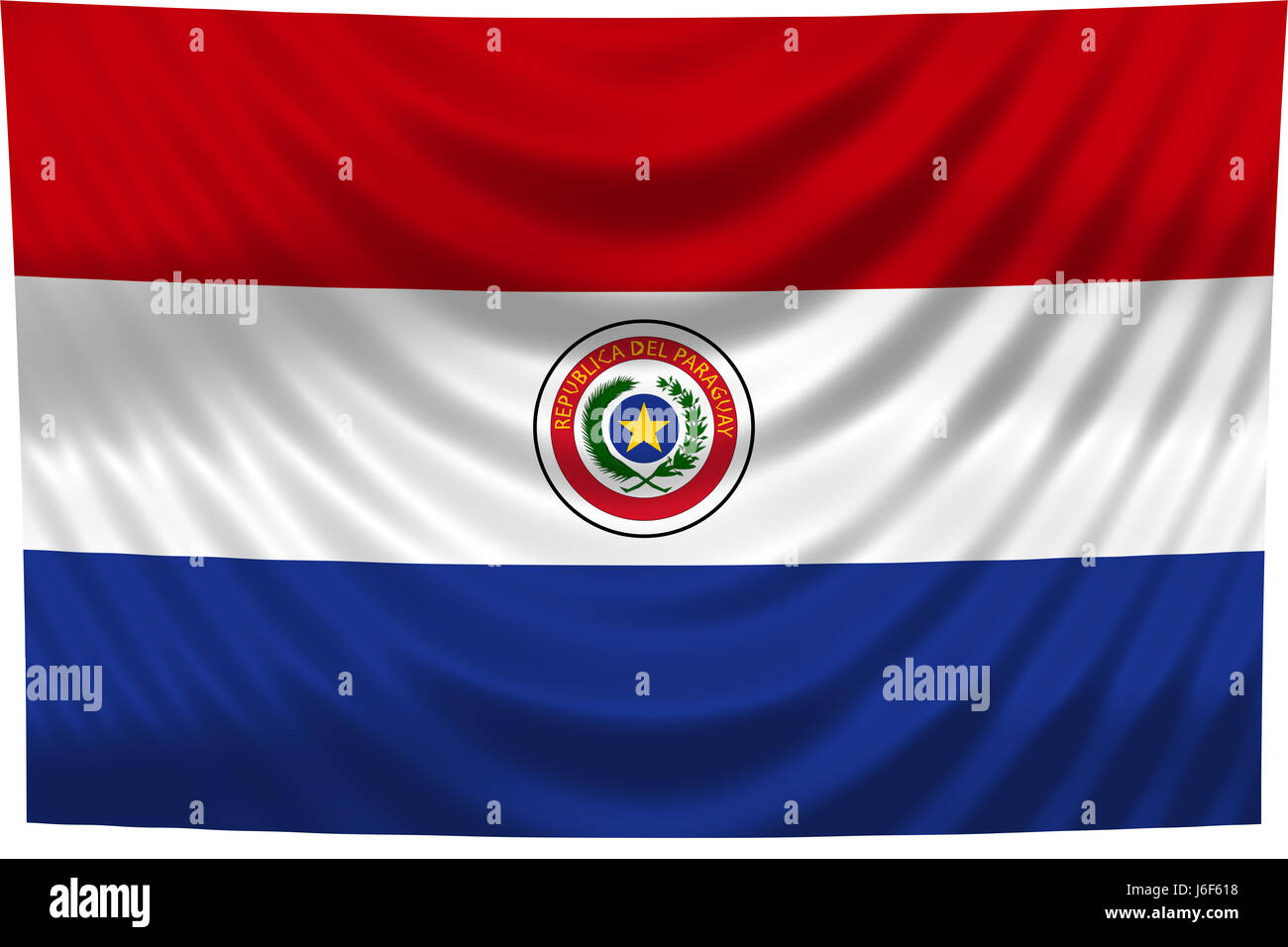 Flag Paraguay National Colors Illustration Flag Blow Paraguay Wm 