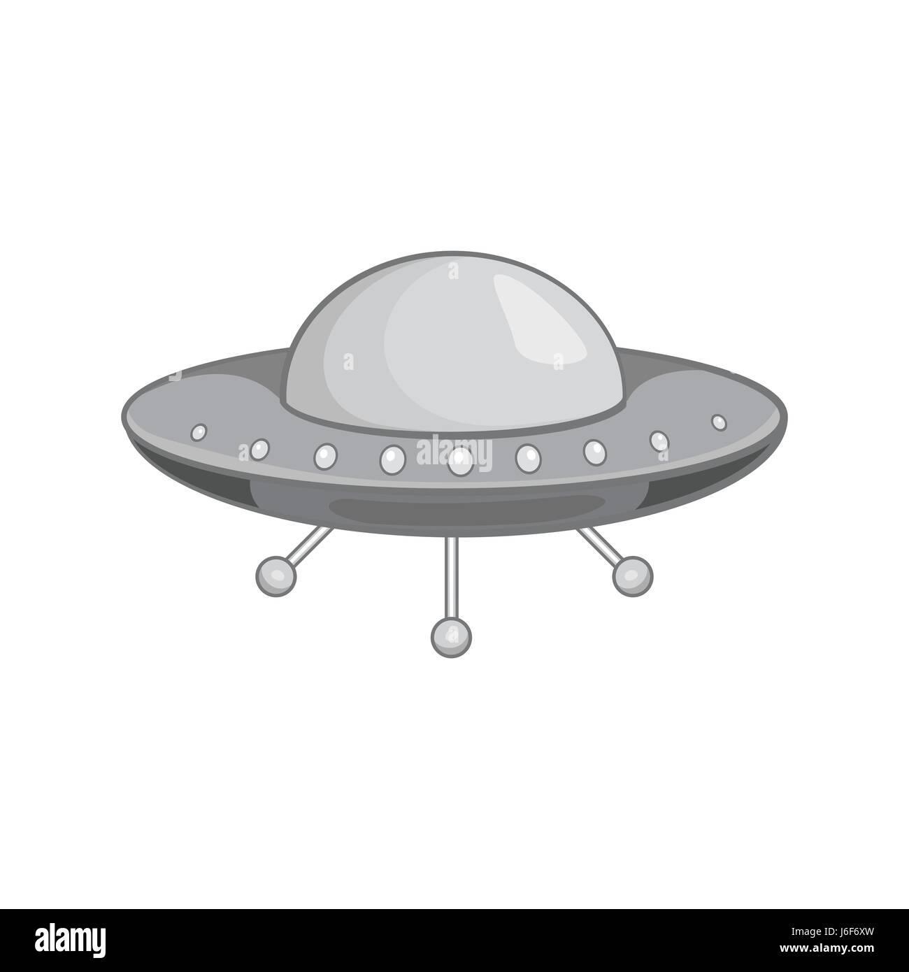 Ufo spaceship icon, black monochrome style Stock Vector Image & Art - Alamy