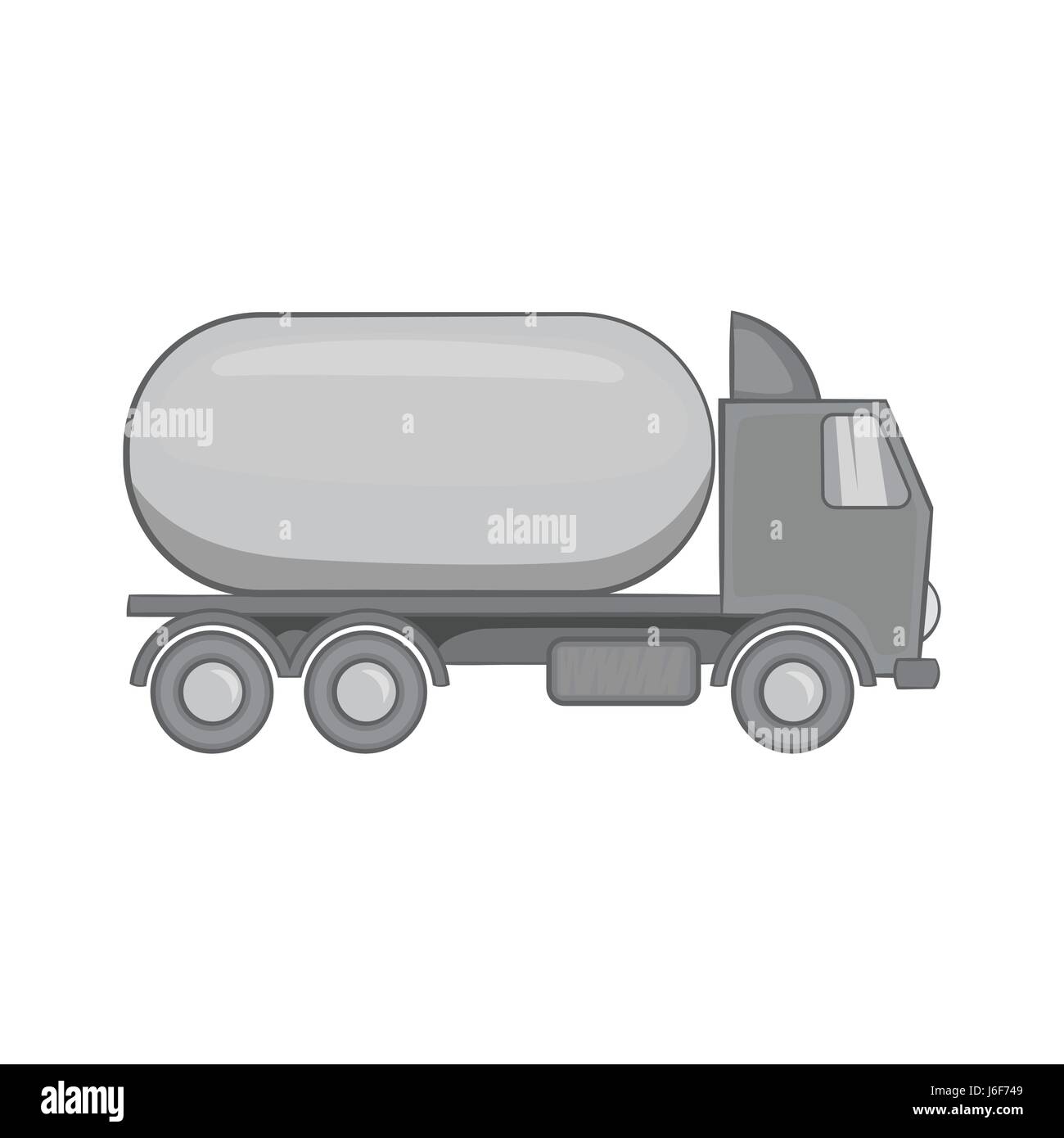 Tanker truck icon, black monochrome style Stock Vector