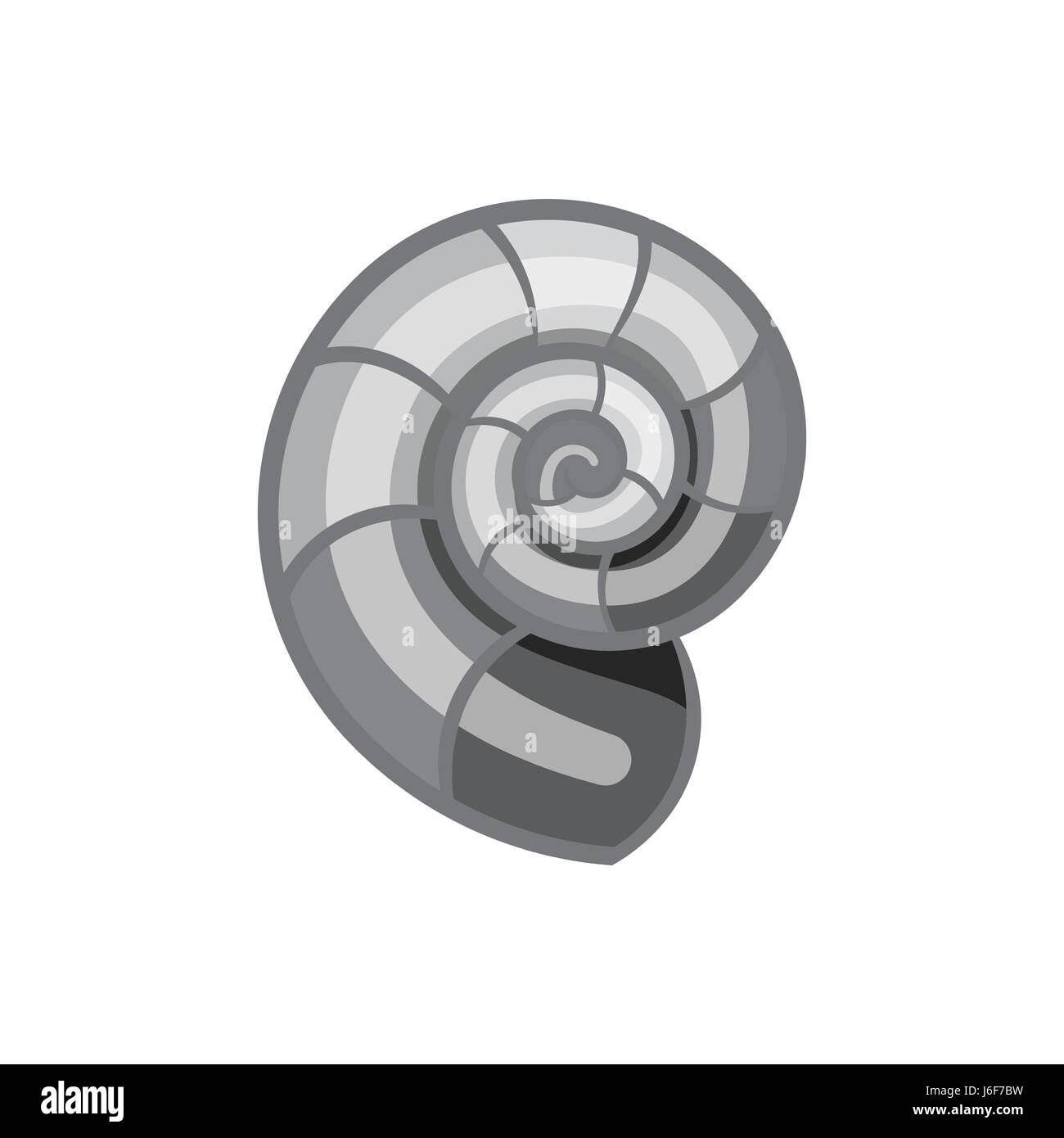Snail icon, black monochrome style Stock Vector