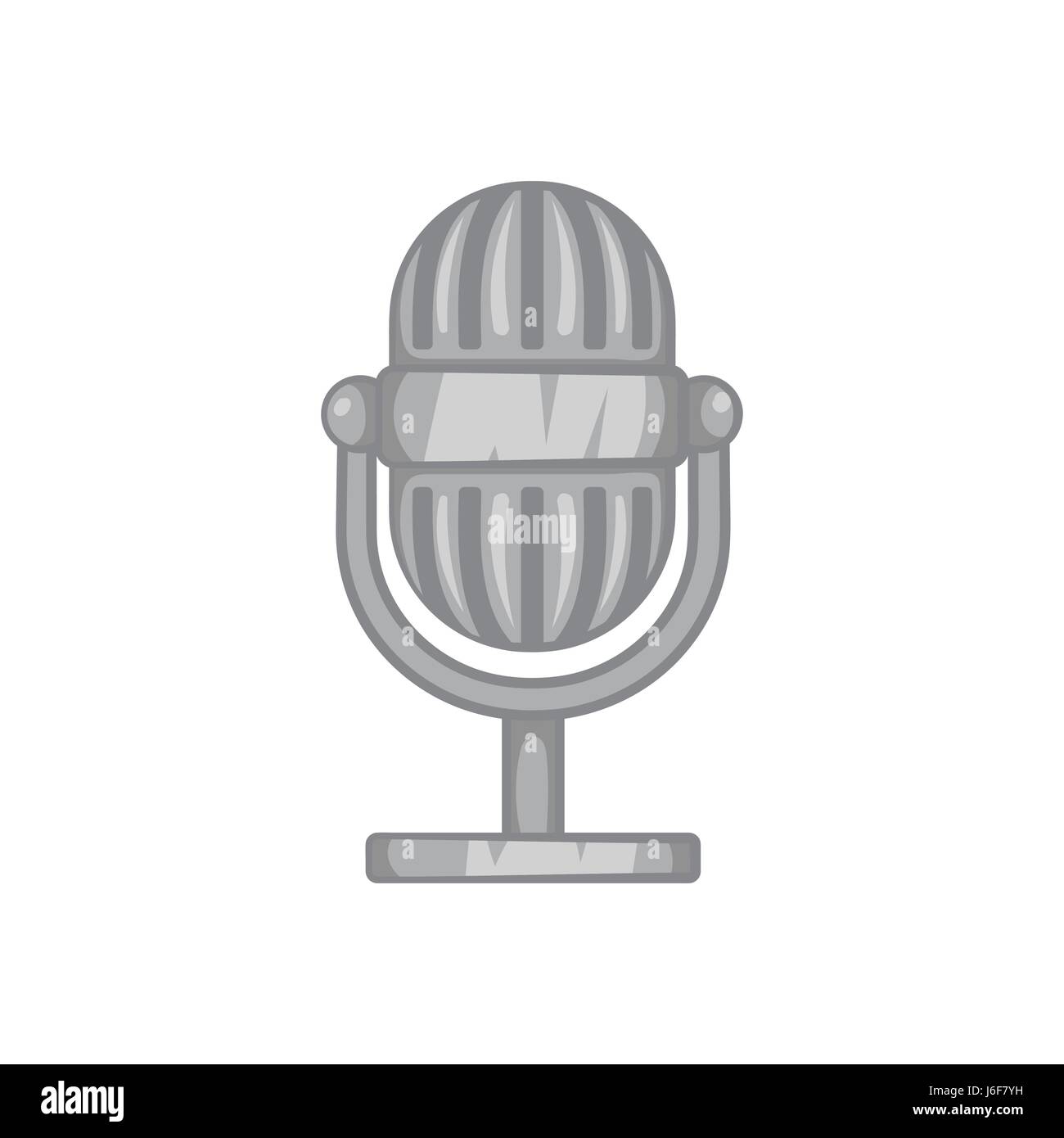 Microphone icon, black monochrome style Stock Vector Image & Art - Alamy