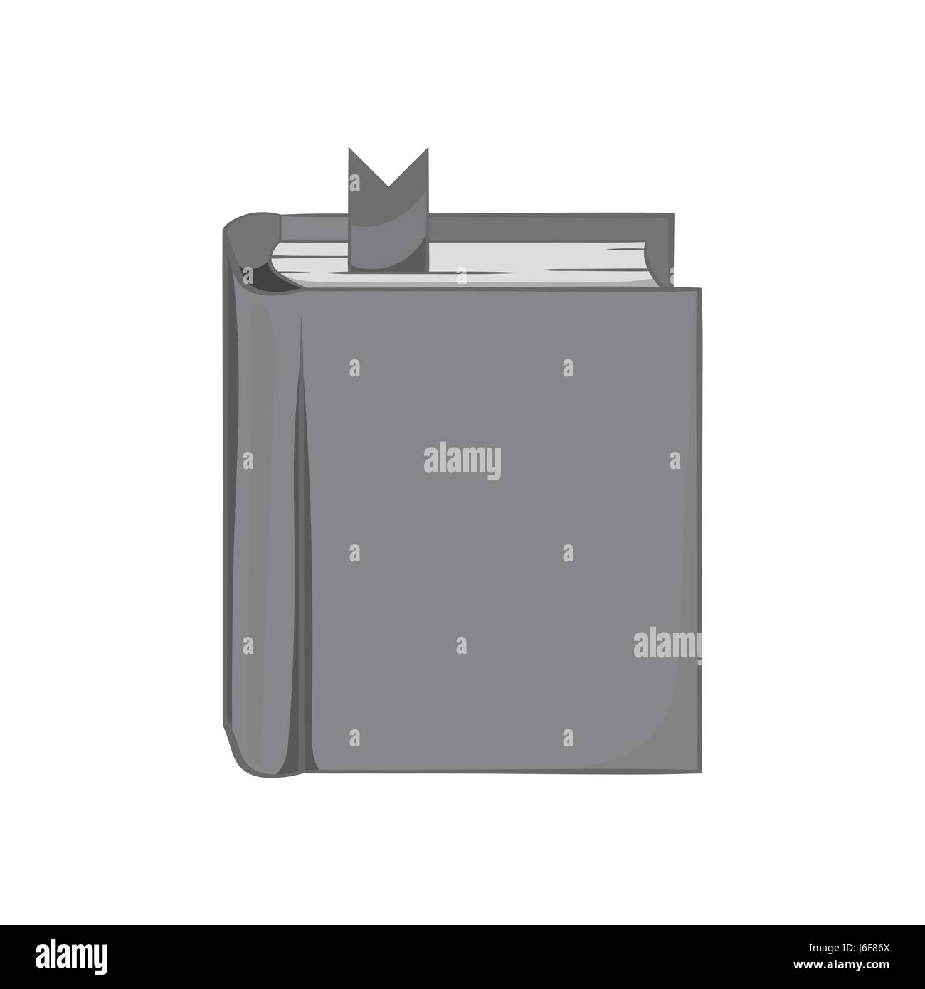 Thick book with bookmark icon, monochrome style Stock Vector Image ...