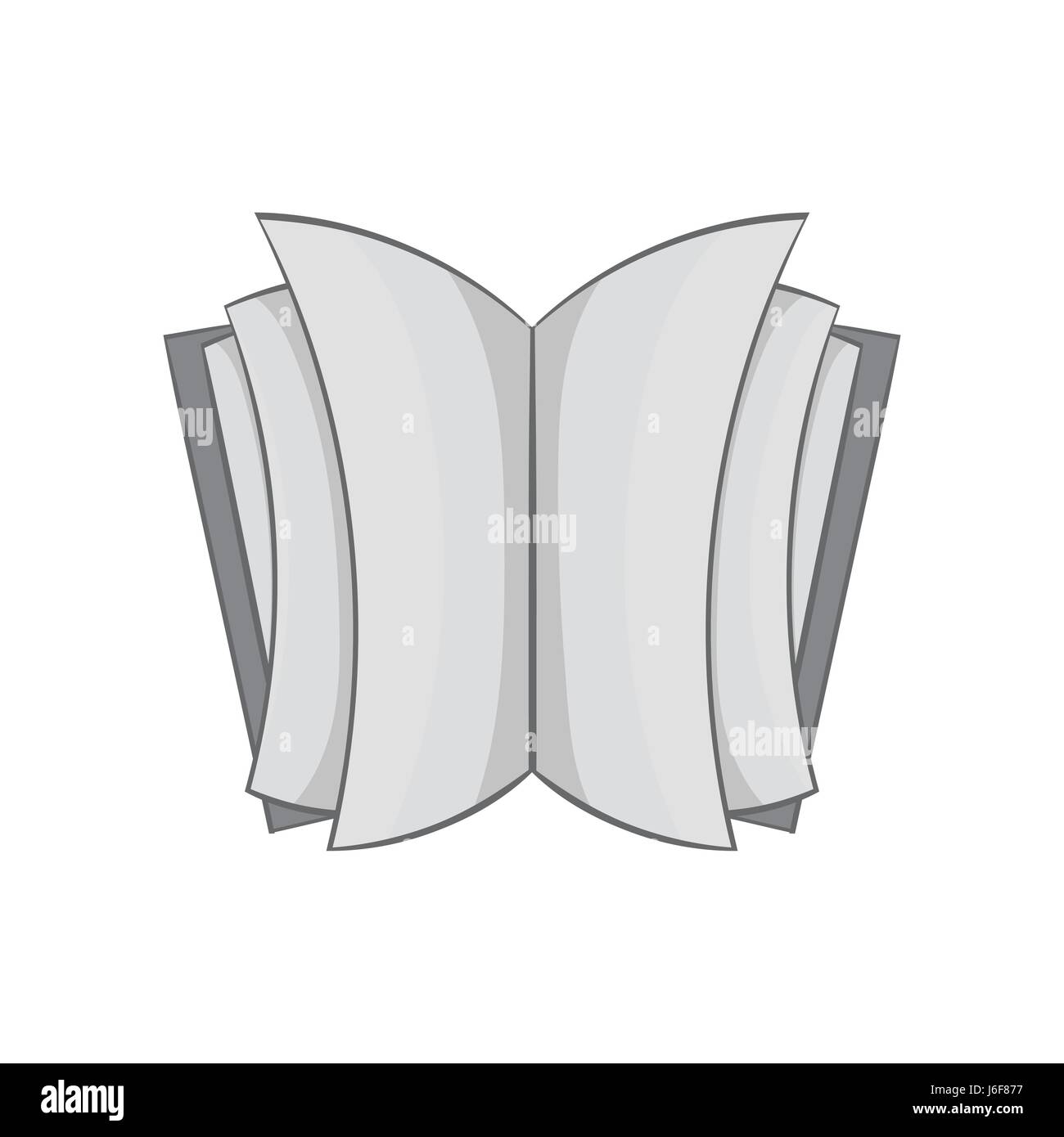 Open thick book icon, black monochrome style Stock Vector Image & Art ...