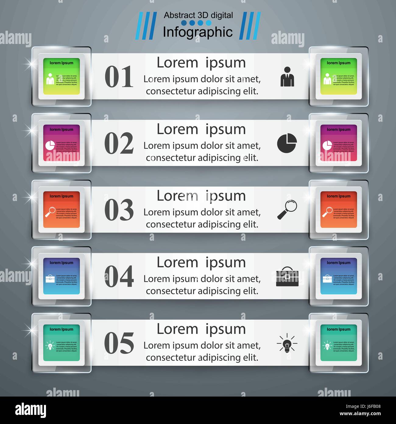 Abstract 3D digital illustration Infographic Stock Vector Image & Art ...