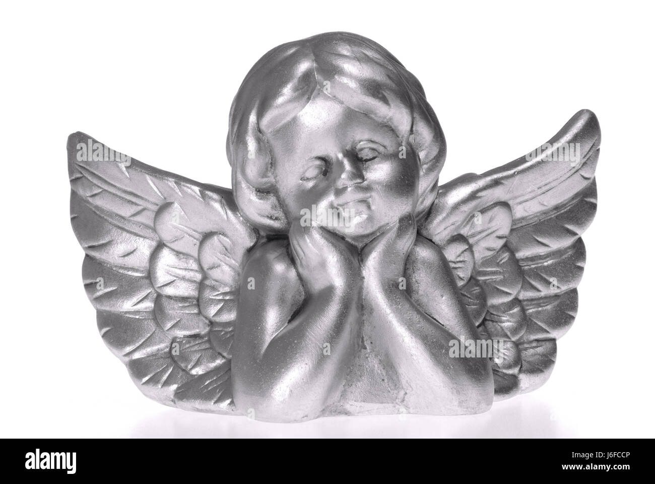 blank european caucasian silver angel angels christmas xmas x-mas optional  face Stock Photo - Alamy