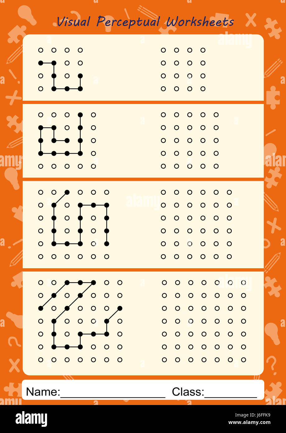 visual perceptual worksheets follow the path copy pattern stock photo alamy