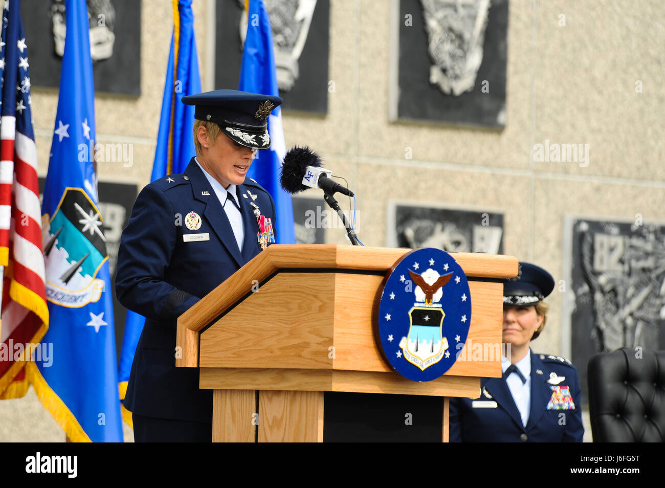 goodwin cadet kristin brig addresses commandant wing gen alamy her