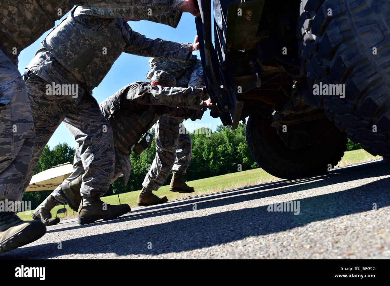 The 19th Security Forces Squadron conducted a Defender Challenge at ...