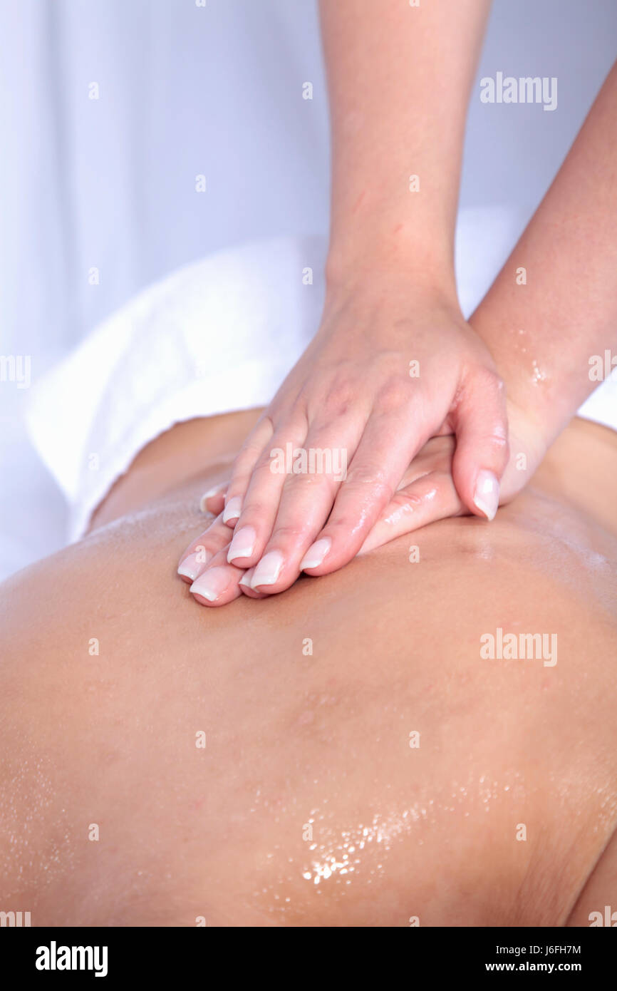 pressure point massage Stock Photo
