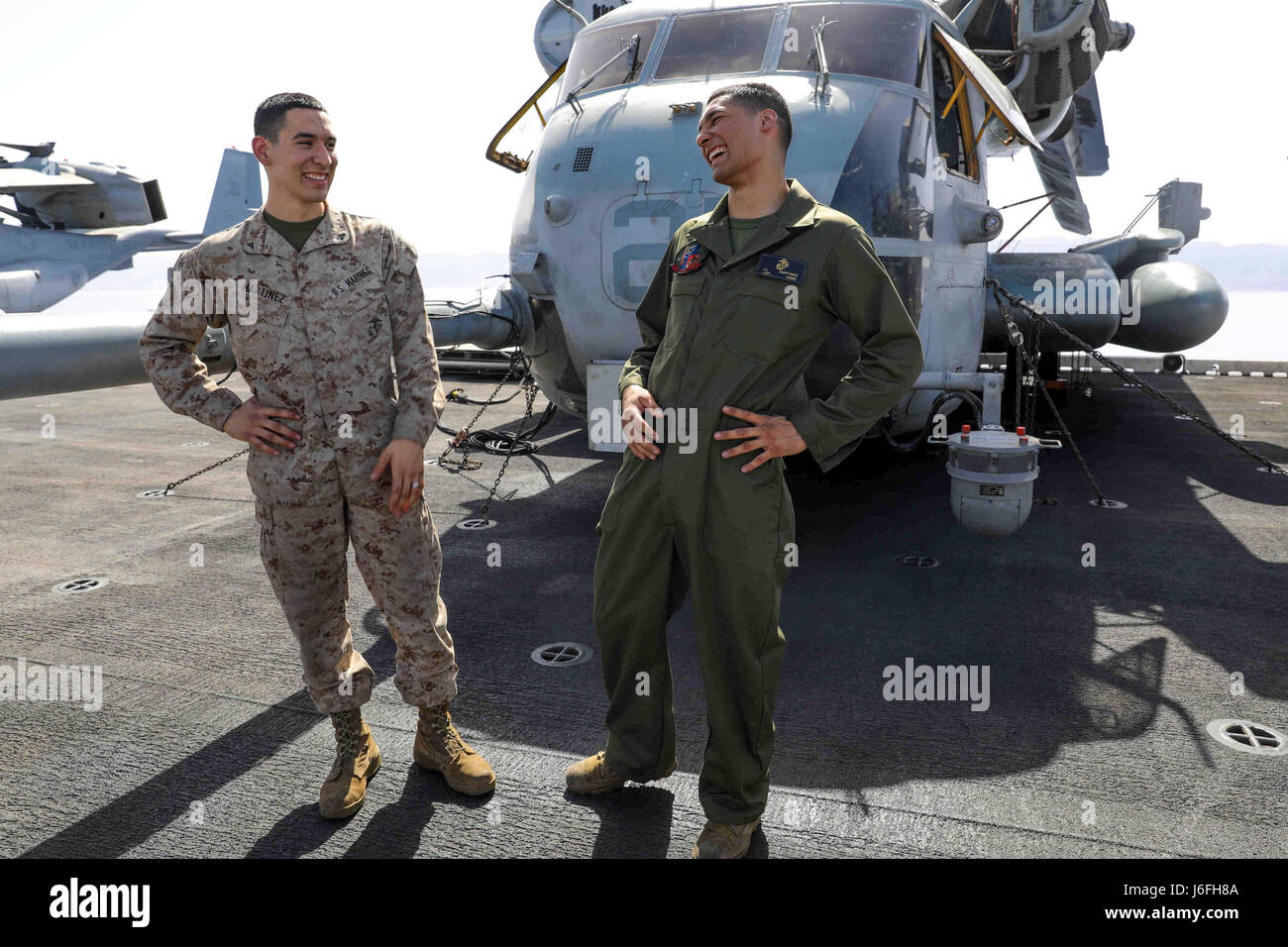 Marines assigned to VMM-365 and the 24th Marine Expeditionary Unit pose ...