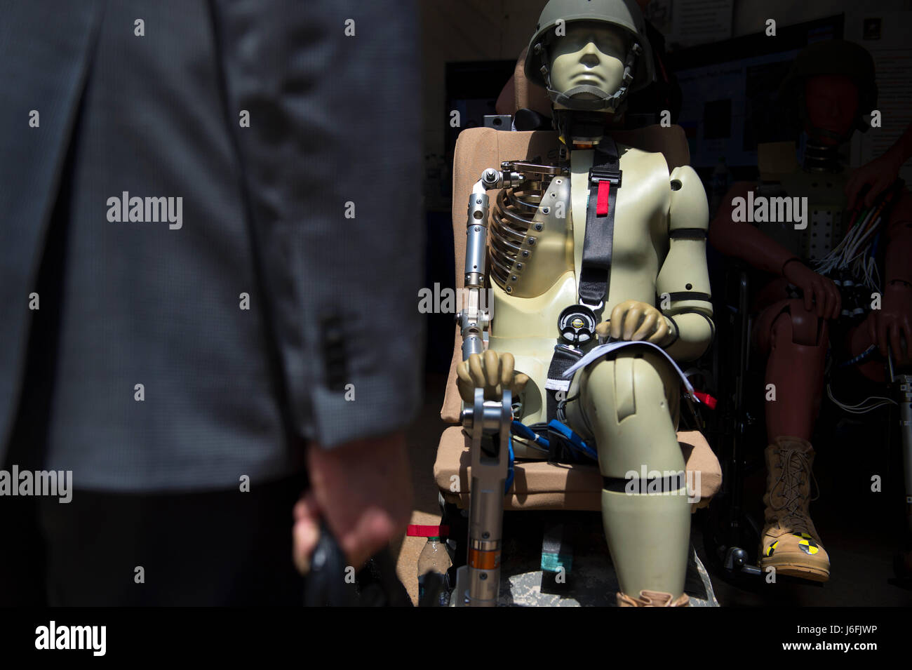 A visitor examines a U.S. Army Research, Development, and Engineering ...