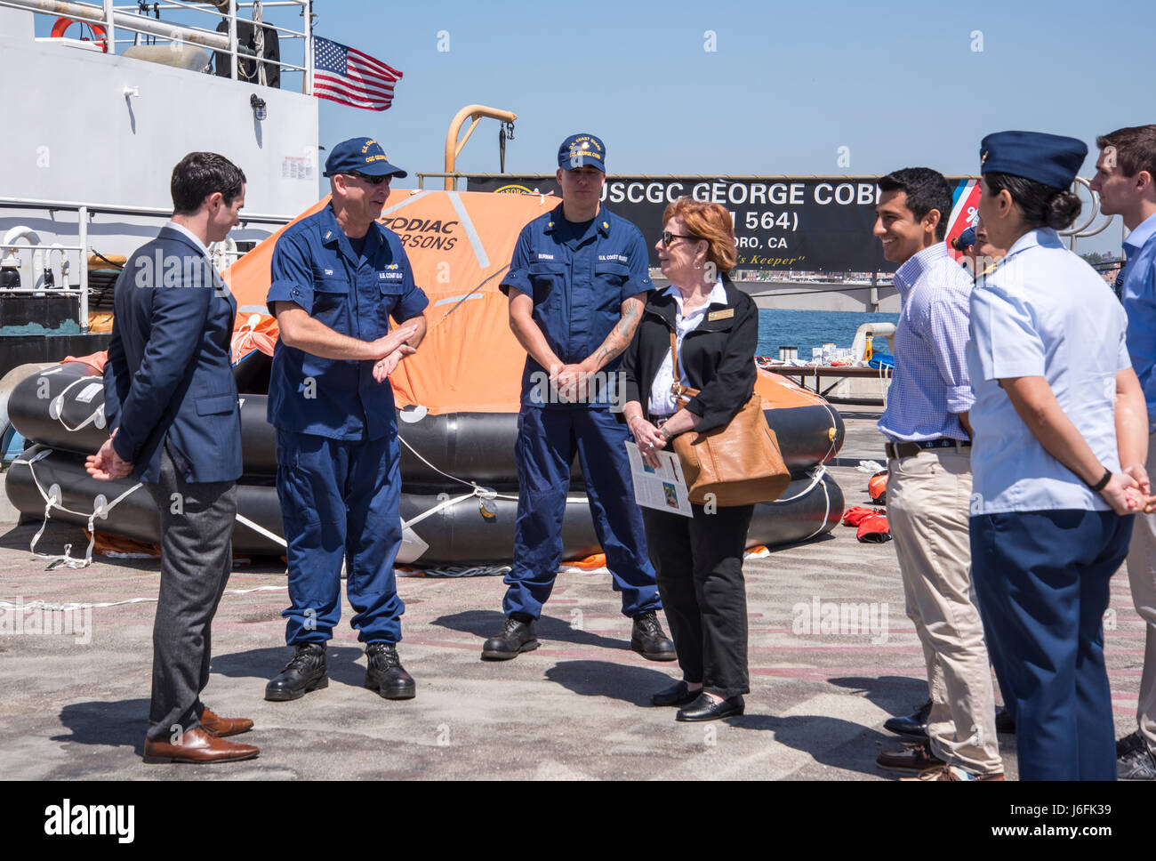 Members of Coast Guard Sector Los Angeles-Long Beach and surrounding ...