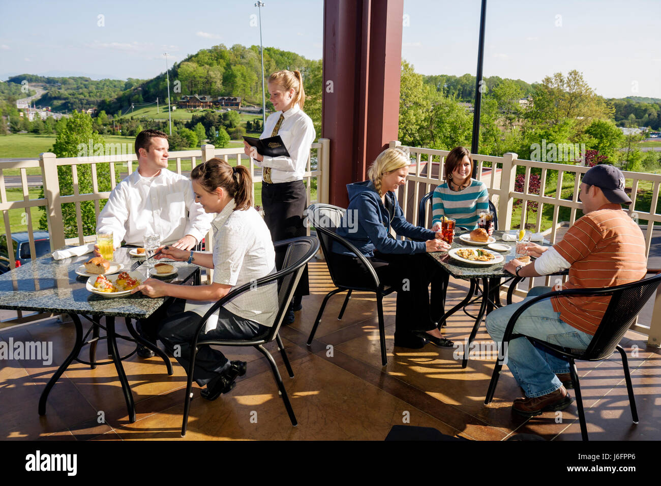 Sevierville Tennessee,Smoky Mountains,Kodak,Chop house,houses,restaurant restaurants food dining cafe cafes,man men male adult adults,men,woman female Stock Photo
