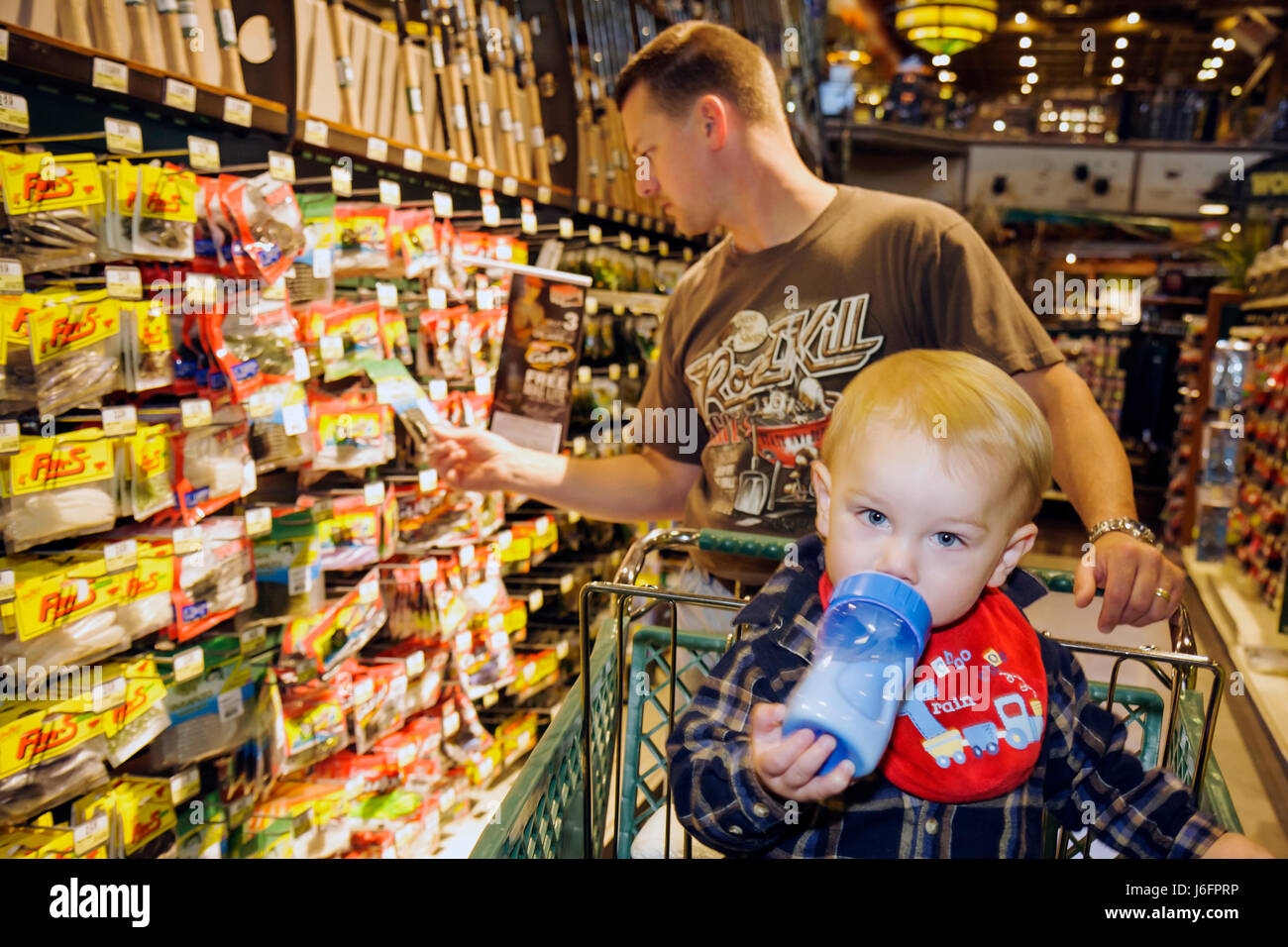 Sevierville Tennessee,Smoky Mountains,Kodak,Bass Pro Shops,man men male adult adults,boy boys,kid kids child children youngster youngsters youth youth Stock Photo