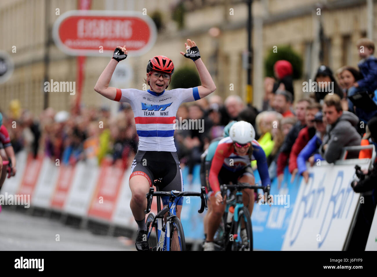 Bath, Somerset, UK, 20th May 2017. Eileen Roe, Team WNT, became the ...