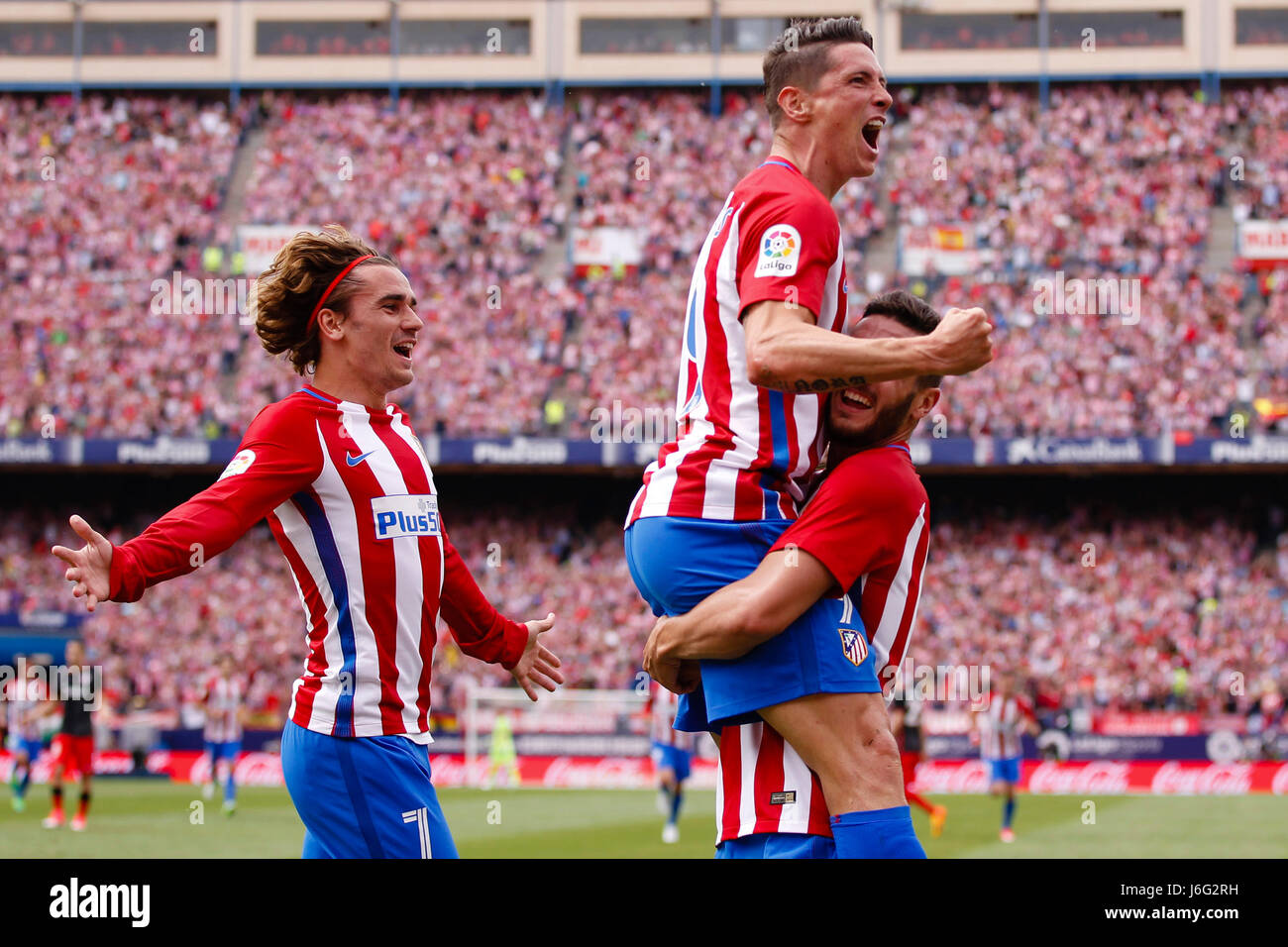 Fernando Torres (9) Atletico de Madrid's player celebrates the (2,0) after scoring his team´s