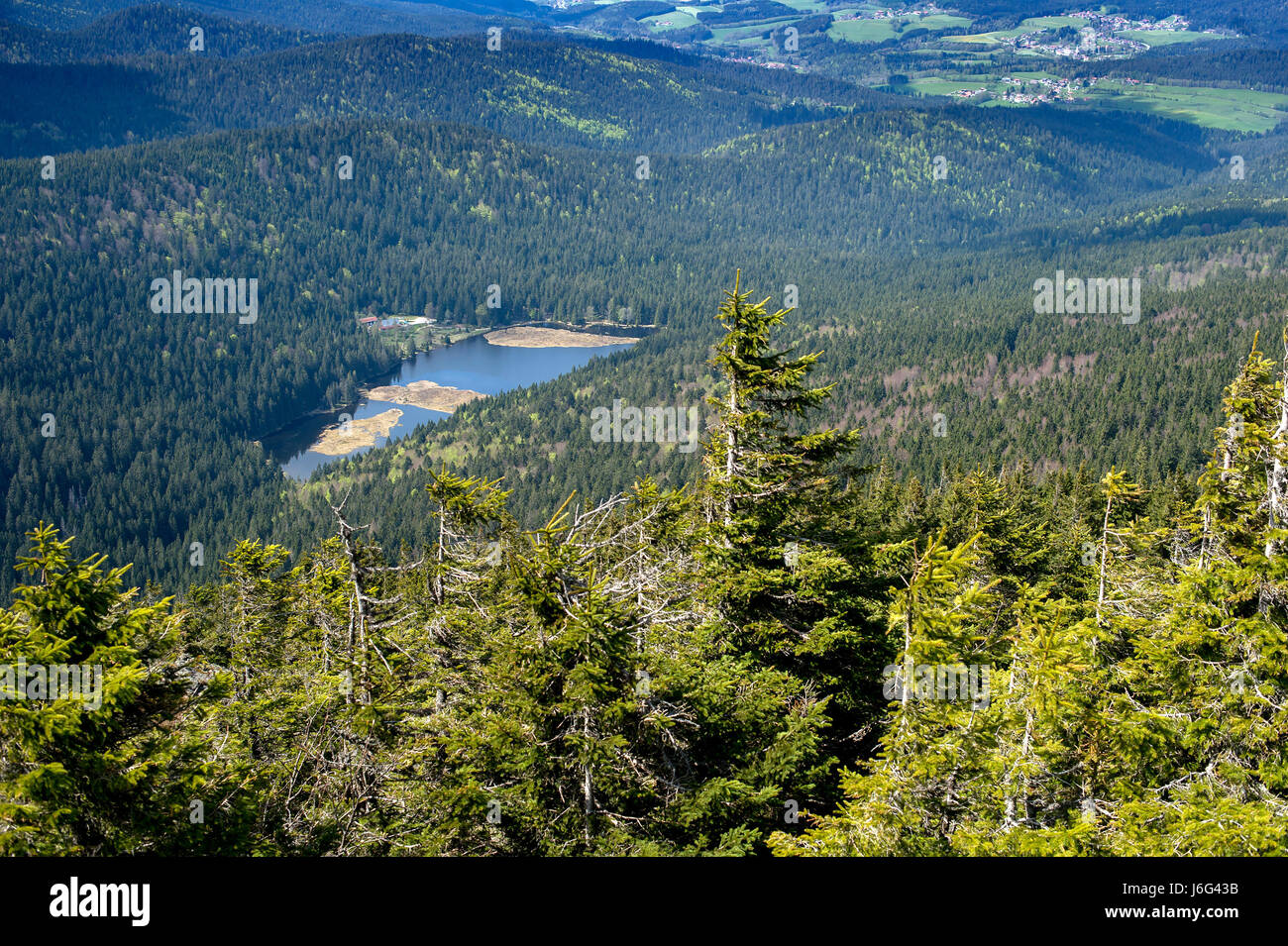 Bodenmais, Germany. 16th May, 2017. View of the Kleiner Arbersee (lit ...