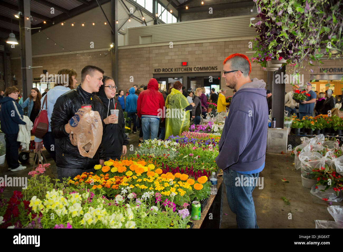 Detroit, Michigan About 200,000 people crowd Eastern Market for the