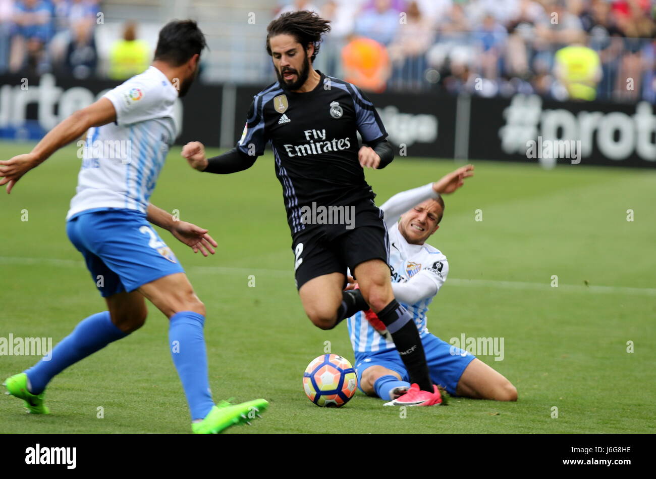 Malaga 21 May 17 21st May 17 Malaga Player Isco Alarcon Of Realmadrid Was Proclaimed Champion Of The League 16 2107 Of Spain In The Rosaleda Stadium Of Malaga Before The Malagacf Credit