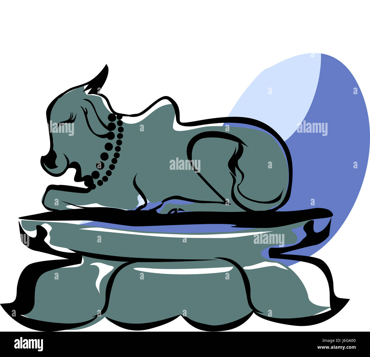 bull ox historical religious god culture animal statue sculpture peace harmony Stock Photo Alamy