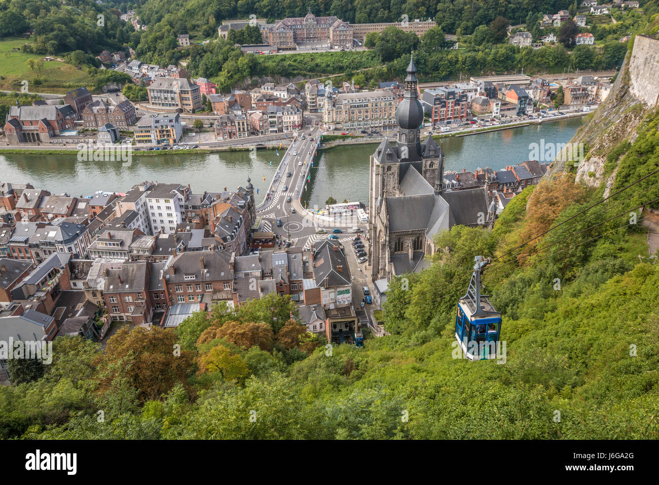 Cable Car in Dinant Castle in Belgium Stock Photo - Alamy
