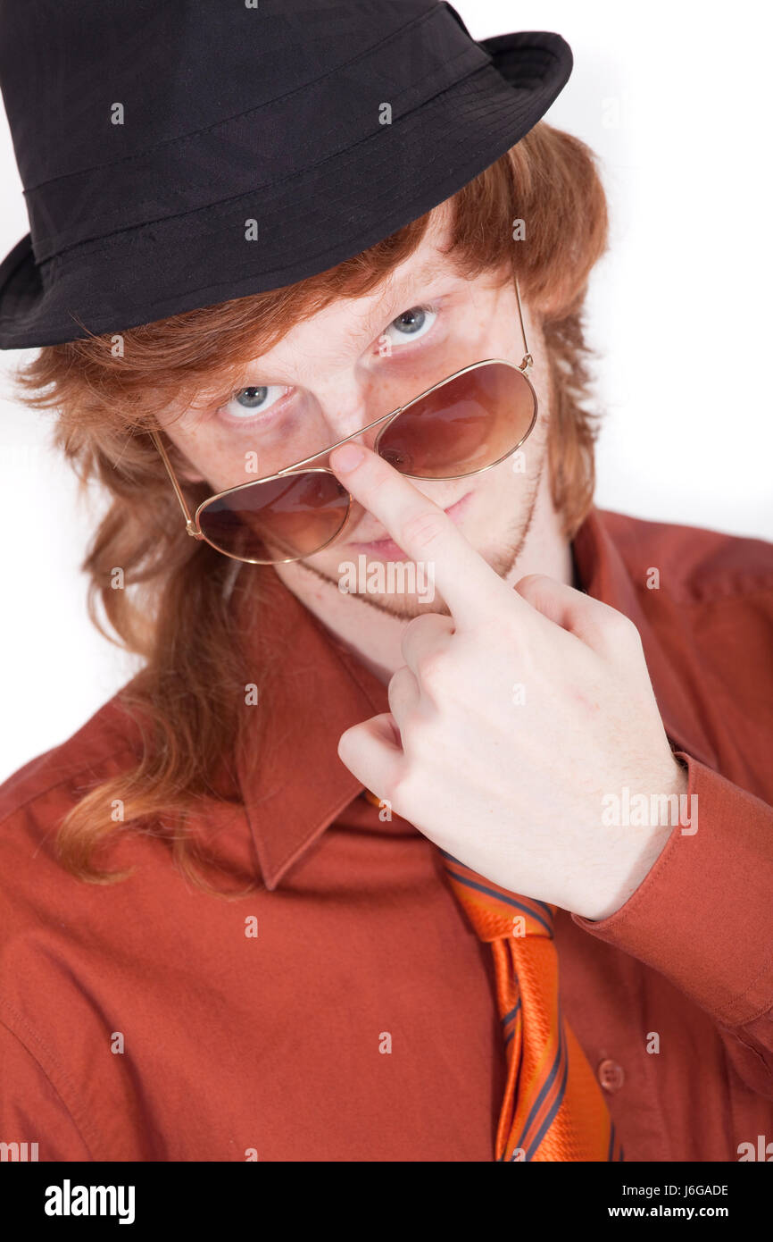 Spectacles Red Man hat portrait spectacles glasses eyeglasses cool redheaded man guy ...