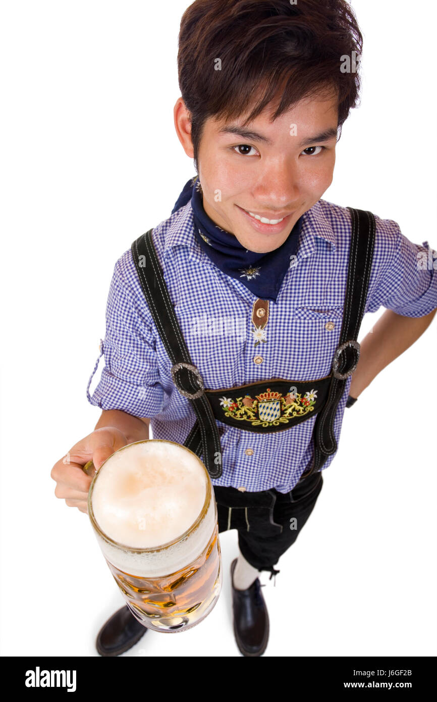 bavaria beer mass delighted unambitious enthusiastic merry radiant with joy Stock Photo