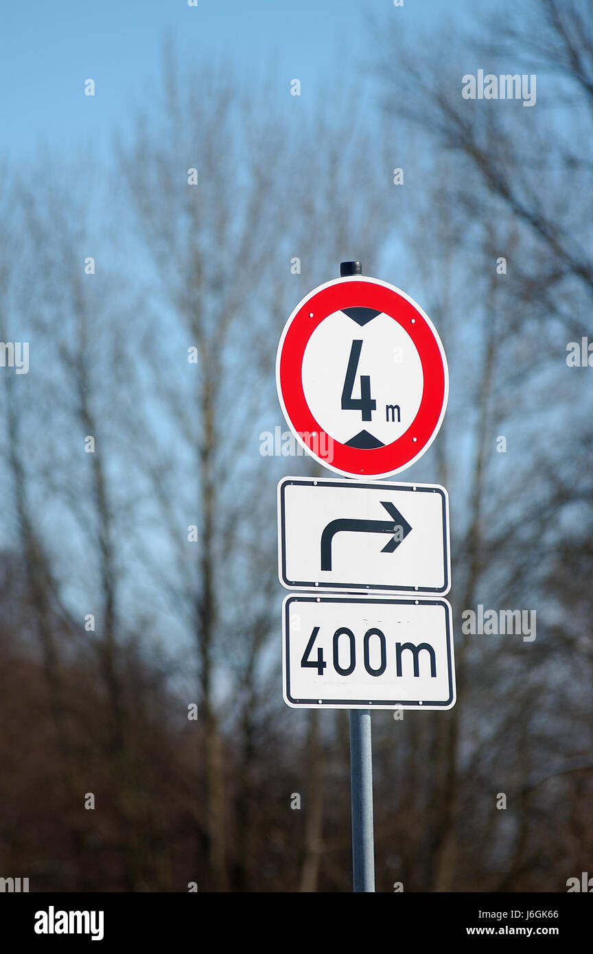 sign signal tunnel traffic sign prohibition sign sign signal tunnel signposts Stock Photo