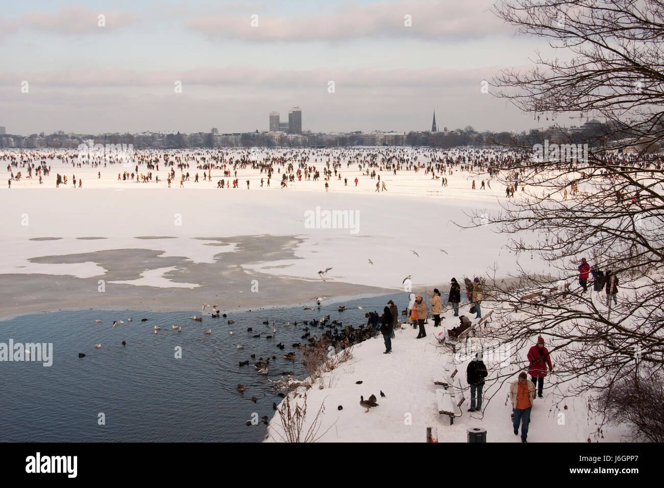 ice hamburg humans human beings people folk persons human human being woman Stock Photo