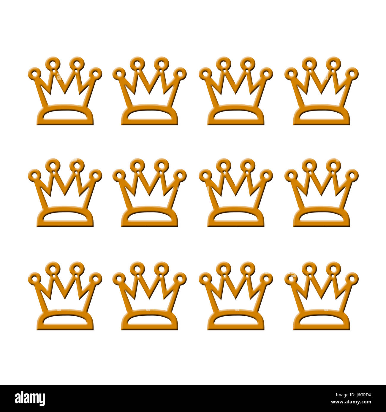 noble crown nobility coronation emperor king coronated symbolic graphic golden Stock Photo