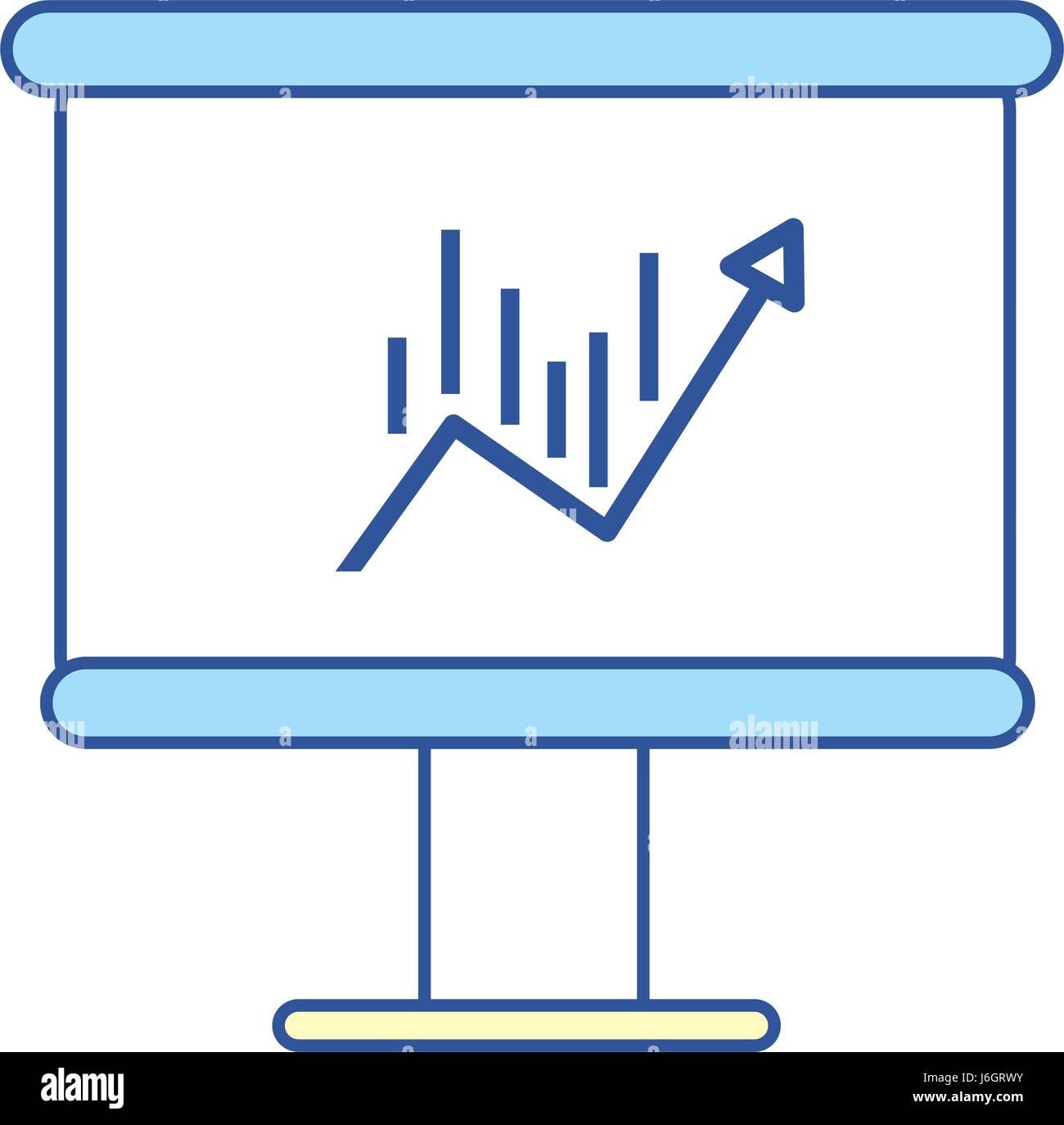 board with statistic arrow up to financial business Stock Vector Image ...