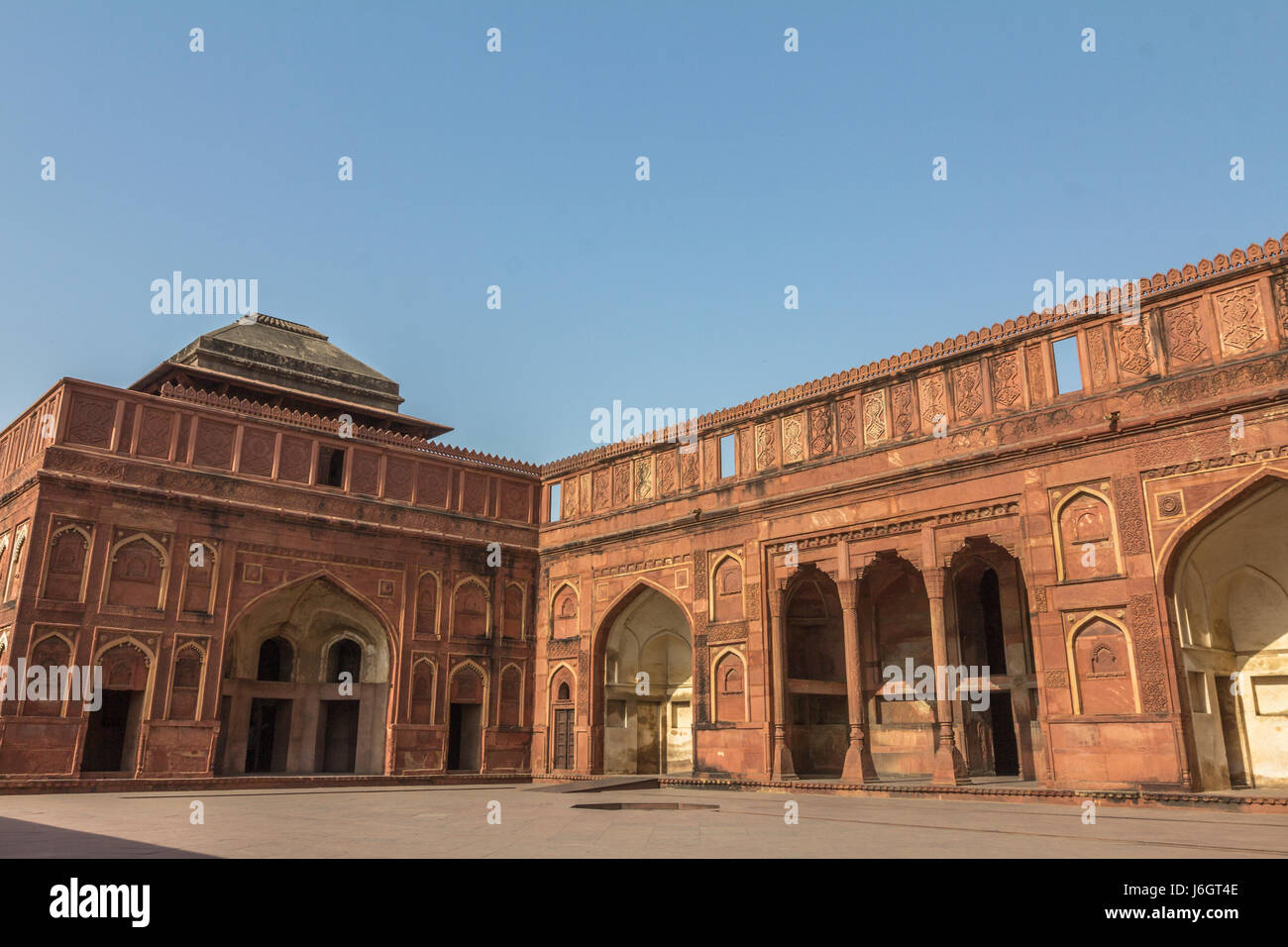 View inside Agra fort India Stock Photo